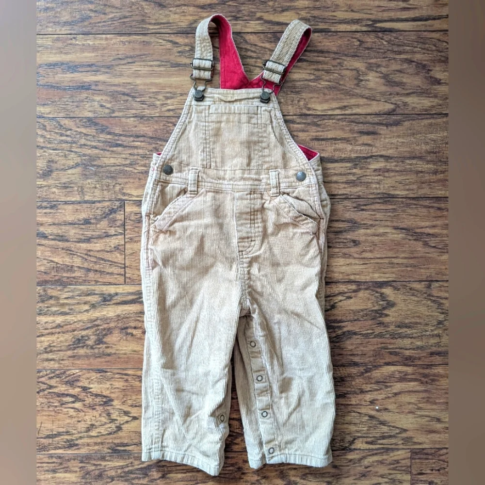$ Vintage Old‎ Navy Tan Corduroy Overalls